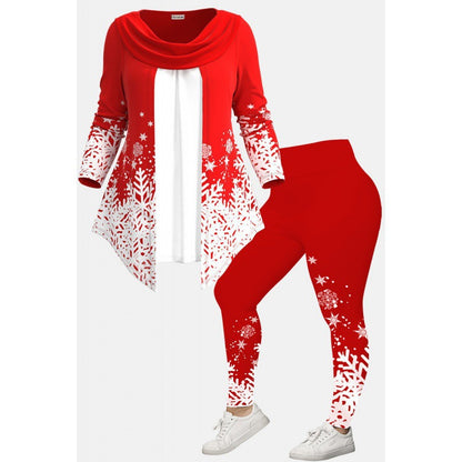 【L-4XL】Craciun lmprimare Creativ 3D Digital Ocazional Costum Loose Crew Gat pentru barbati sifemei