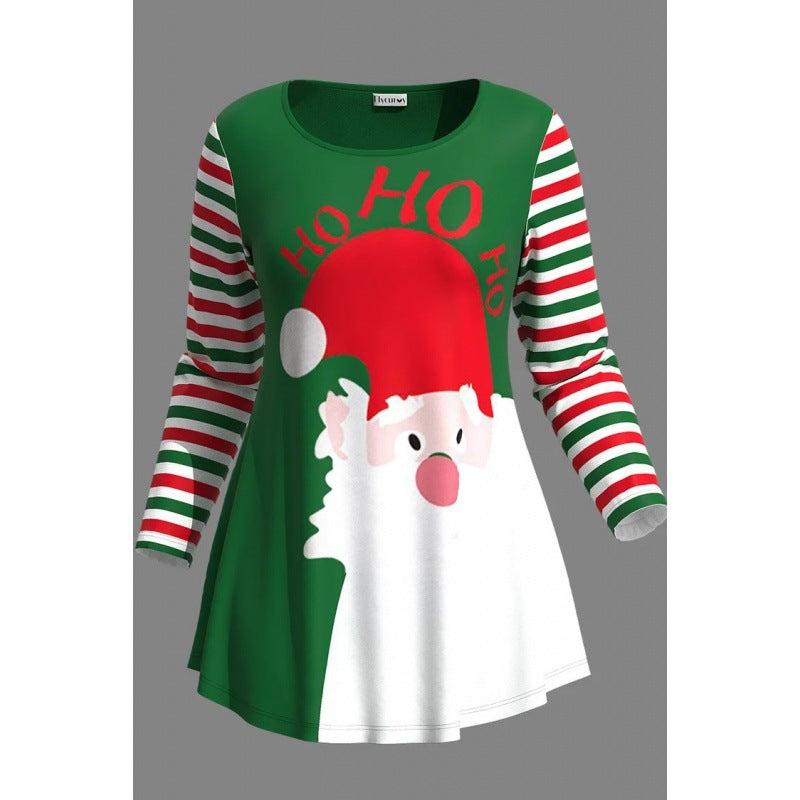 【L-4XL】Craciun lmprimare Creativ 3D Digital Ocazional Costum Loose Crew Gat pentru barbati sifemei