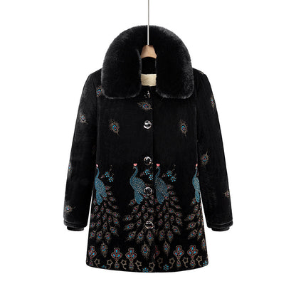 [XL-6XL]Large size gold velvet coat