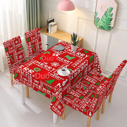 SOURCE Manufacturer Christmas Printed Tablecloth Chair Cover Jubilant Decoration Elastic One-Piece Chair Cover Absorbent Tablecloth