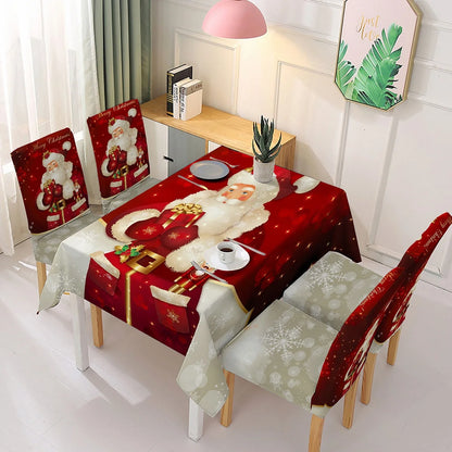 SOURCE Manufacturer Christmas Printed Tablecloth Chair Cover Jubilant Decoration Elastic One-Piece Chair Cover Absorbent Tablecloth