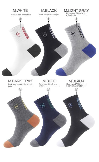 Factory Socks Men's Autumn and Winter Basketball Socks Men's Cotton Socks Spot Middle Tube Cotton Socks Trendy Sports Stockings Ins