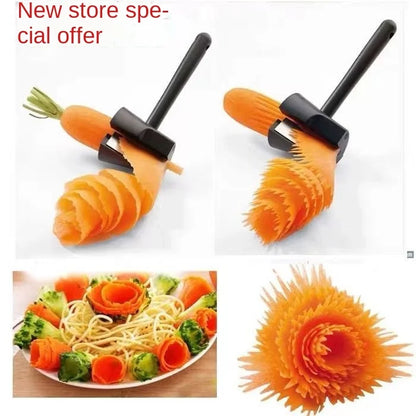 Aparat creț de fructe și legume Gadget de bucătărie Creative decojitor de legume --- Material din oțel inoxidabil 304