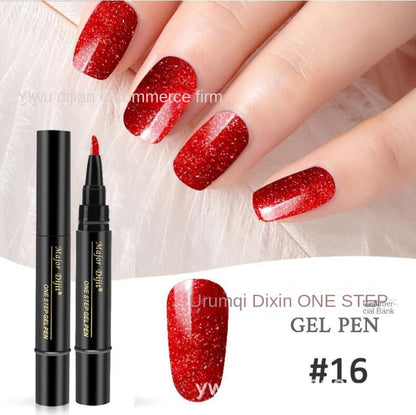 【4 piese 129 Lei】Pen oja cu gel pentru unghii 3 în 1 într-un pas