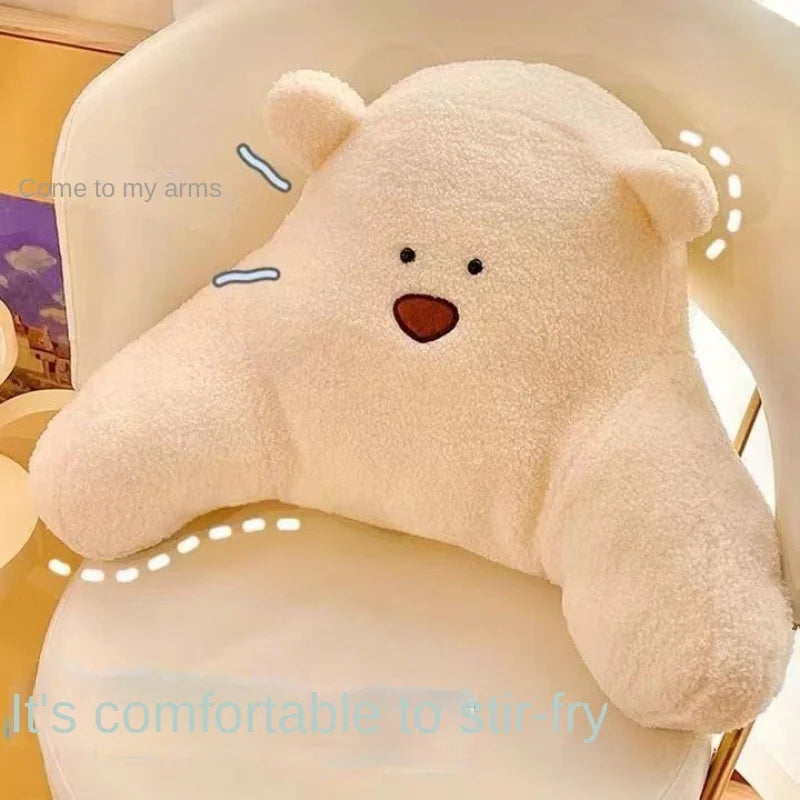 Lumbar Support Pillow Office Bed Head Cushion Soft Cover Big Backrest Sofa Dormitory Students Lumber Pad Pillow Cushion