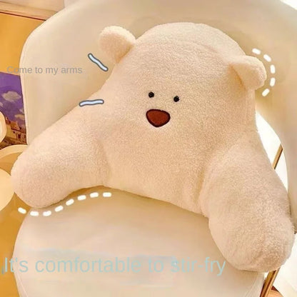 Lumbar Support Pillow Office Bed Head Cushion Soft Cover Big Backrest Sofa Dormitory Students Lumber Pad Pillow Cushion