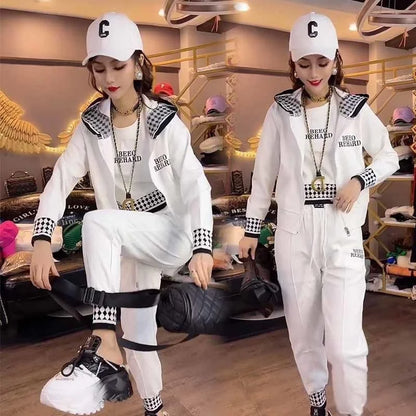 【Jacheta + vesta + pantaloni】Set de 3 piese costum sport casual de primăvară și toamnă 2023