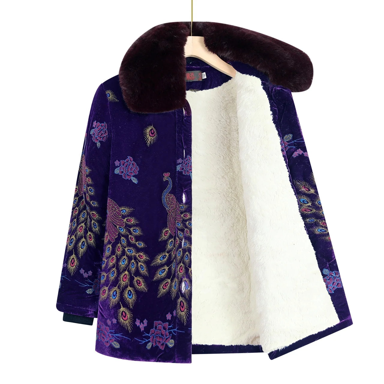 [XL-6XL]Large size gold velvet coat