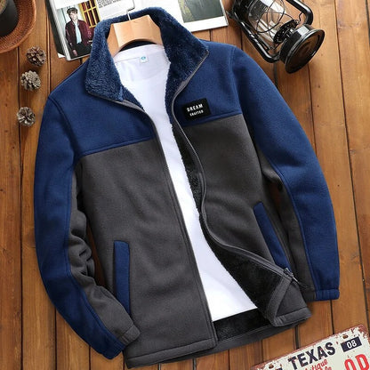 Outdoor Sports Fleece Sweater Men's Casual Autumn and Winter New Jacket Men's Fleece-Lined Thickened Polar Fleece Jacket Men