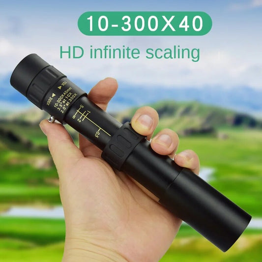 Zoom 10-300x Telescop portabil, puternic, cu viziune pe timp de noapte, de înaltă definiție