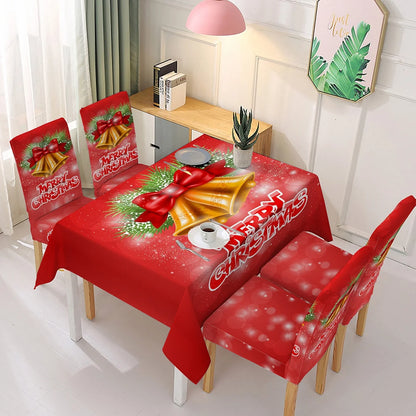 SOURCE Manufacturer Christmas Printed Tablecloth Chair Cover Jubilant Decoration Elastic One-Piece Chair Cover Absorbent Tablecloth
