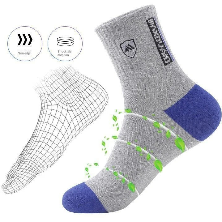 Factory Socks Men's Autumn and Winter Basketball Socks Men's Cotton Socks Spot Middle Tube Cotton Socks Trendy Sports Stockings Ins