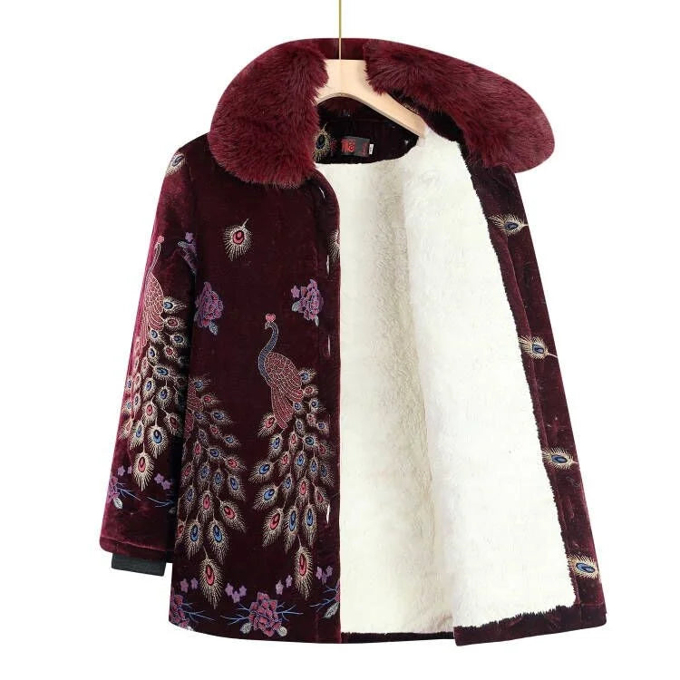 [XL-6XL]Large size gold velvet coat