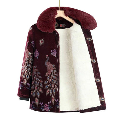 [XL-6XL]Large size gold velvet coat