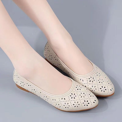 vara 2023 pantofi retro noi scobit piele moale fund moale aluneca confortabil pe pantofi de dama de marime mari