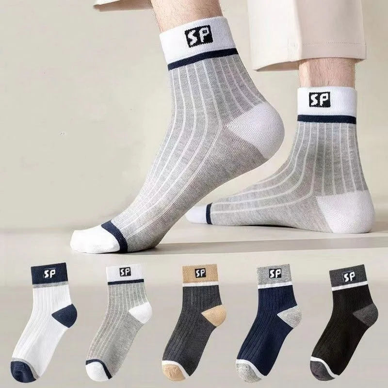 Factory Socks Men's Autumn and Winter Basketball Socks Men's Cotton Socks Spot Middle Tube Cotton Socks Trendy Sports Stockings Ins