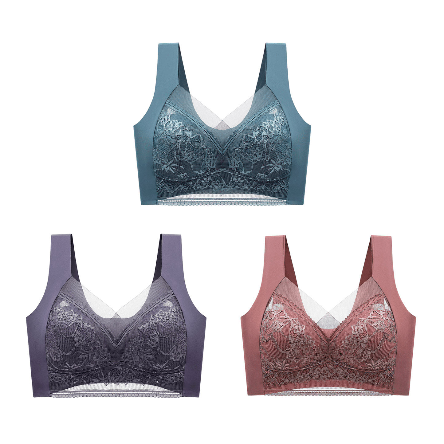 Sutien cu dantelă fără fir Push Up